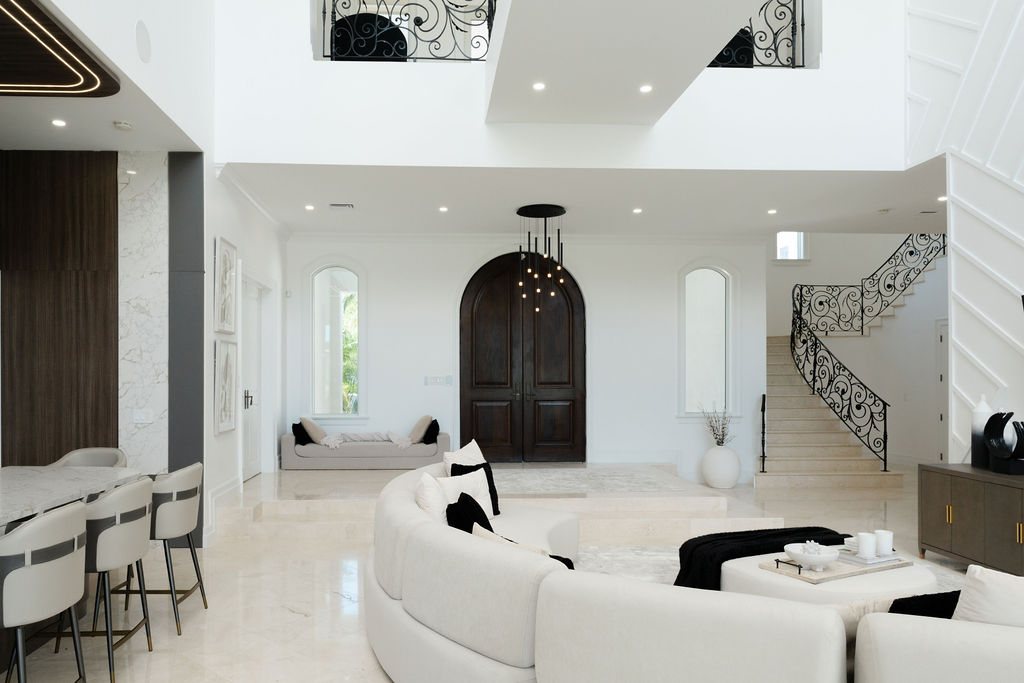 White contemporary interior at Bahamas Ocean Club